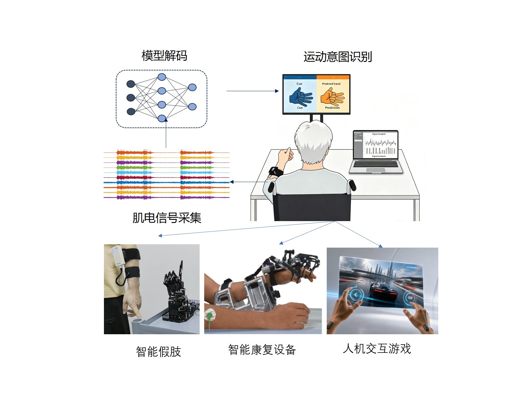 肌电解码与人机交互方案